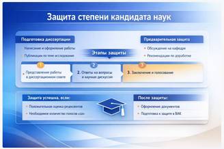 Этапы защиты кандидатской диссертации