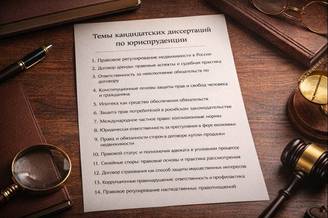 Темы кандидатских диссертаций по юриспруденции