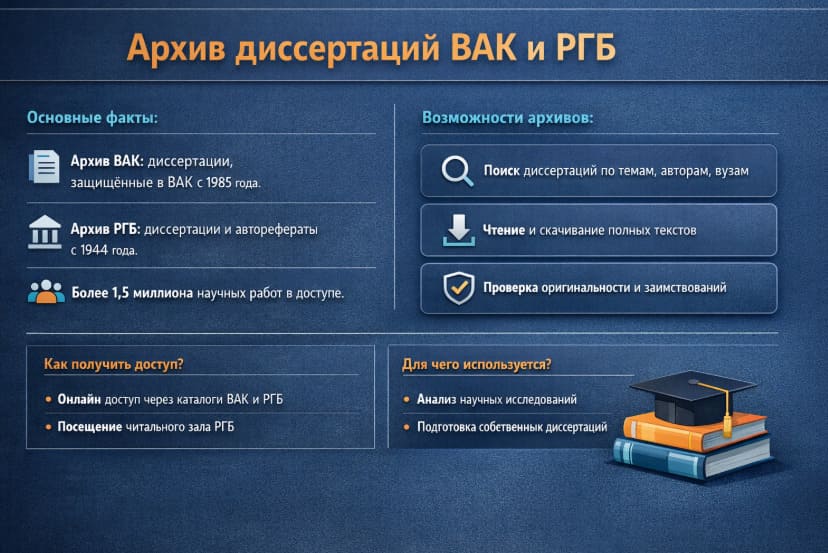Архив диссертаций ВАК и РГБ