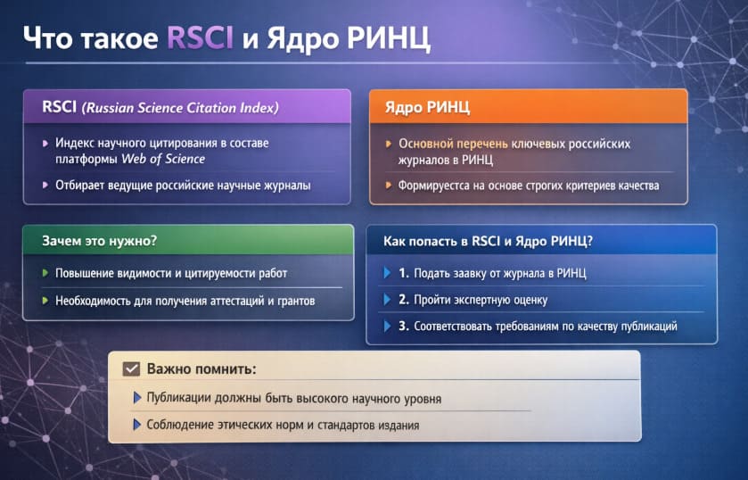 Что такое RSCI и Ядро РИНЦ