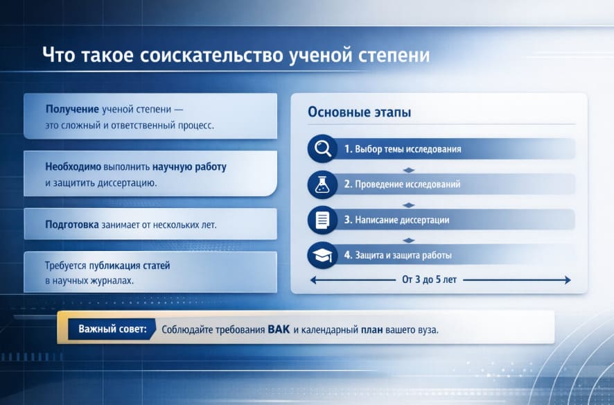 Что такое соискательство ученой степени