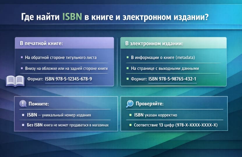 Где найти ISBN в книге и электронном издании