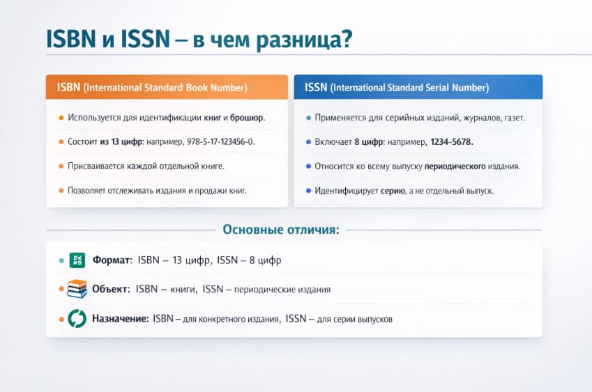 ISBN и ISSN - в чем разница