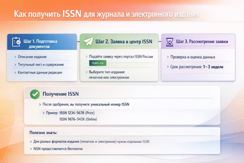 Как получить ISSN для журнала и электронного издания