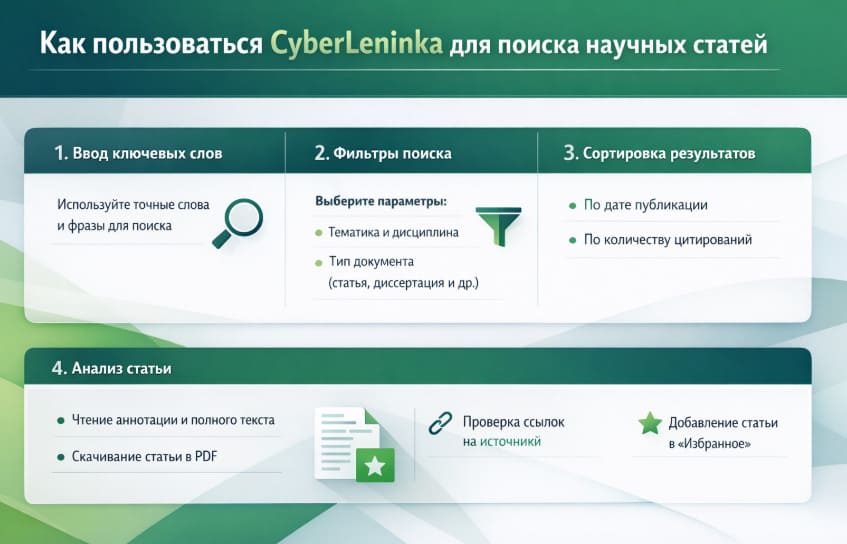 Как пользоваться CyberLeninka для поиска научных статей