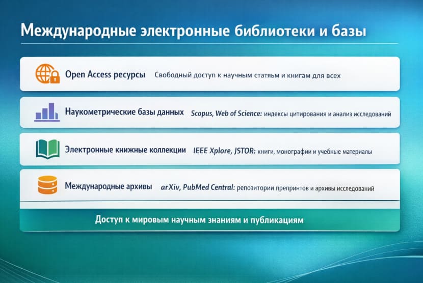 Международные электронные библиотеки и базы