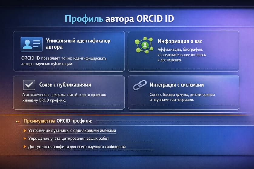 Профиль автора ORCID ID