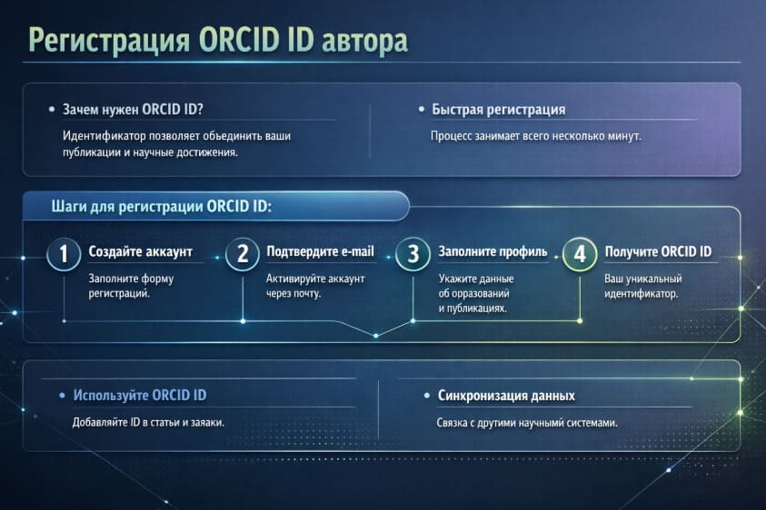 Регистрация ORCID ID автора