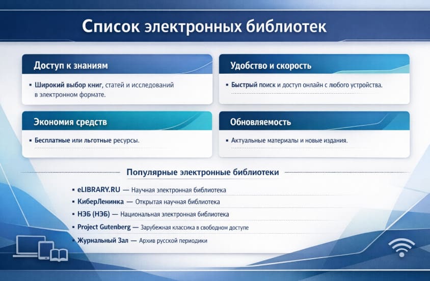 Список электронных библиотек