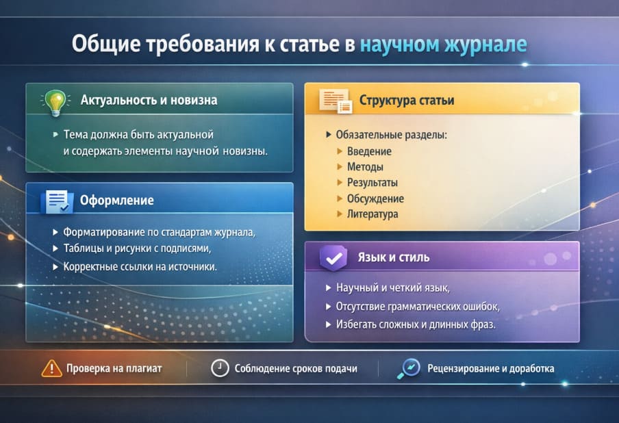 Требования к статье в научном журнале