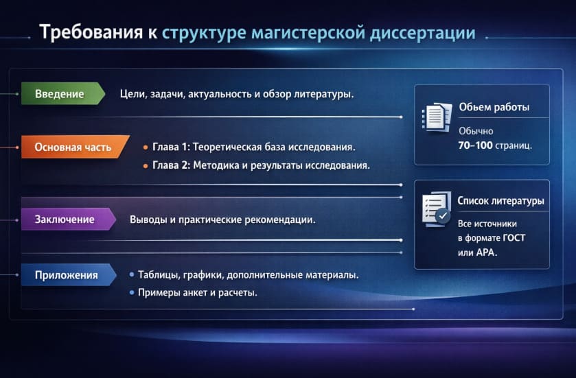 Требования к структуре магистерской диссертации
