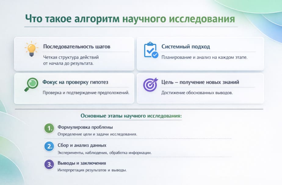 Что такое алгоритм научного исследования