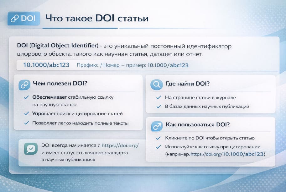 Что такое DOI статьи