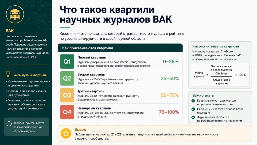 Что такое квартили научных журналов ВАК