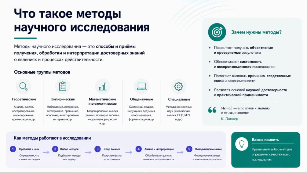 Что такое методы научного исследования