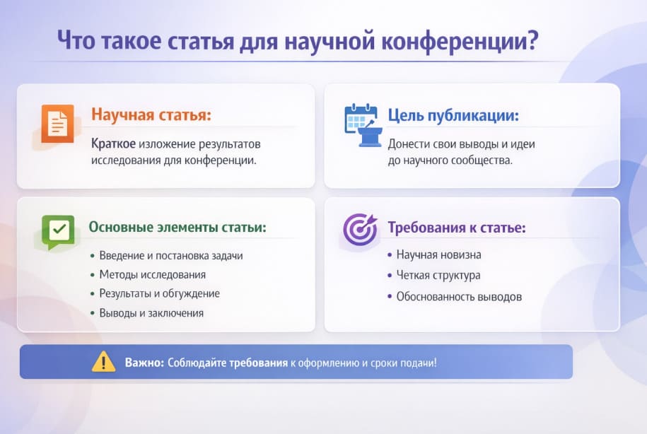 Что такое статья для научной конференции