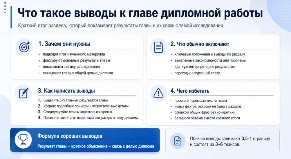 Что такое выводы к главе дипломной работы