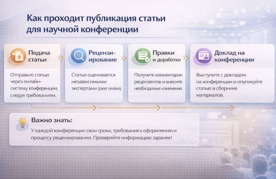 Как проходит публикация статьи для научной конференции