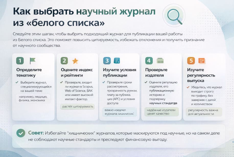 Как выбрать научный журнал из "белого списка"