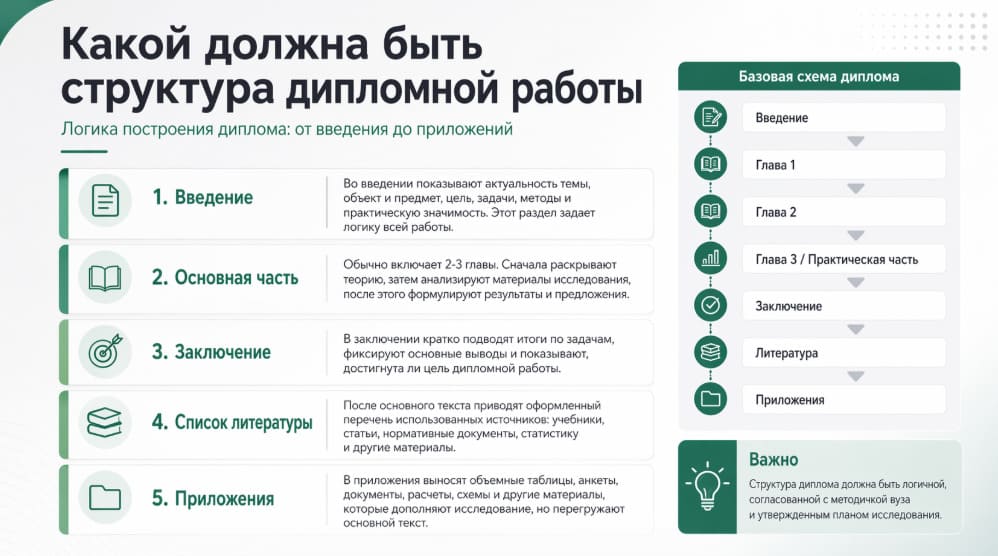 Какой должна быть структура дипломной работы