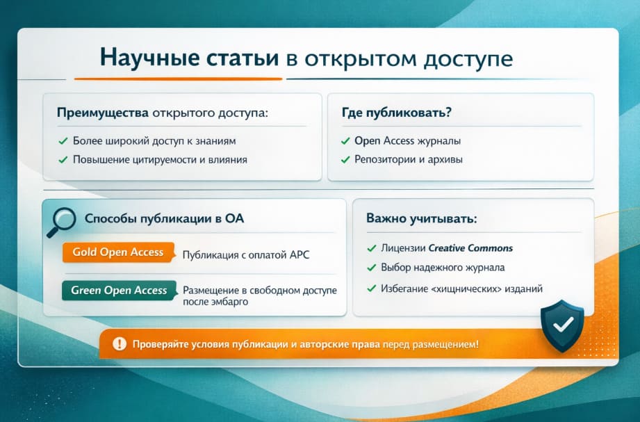 Научные статьи в открытом доступе