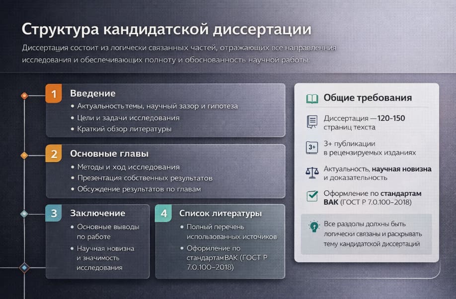 Структура кандидатской диссертации