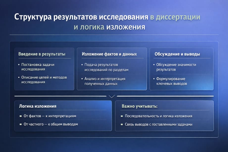 Структура результатов исследования в диссертации