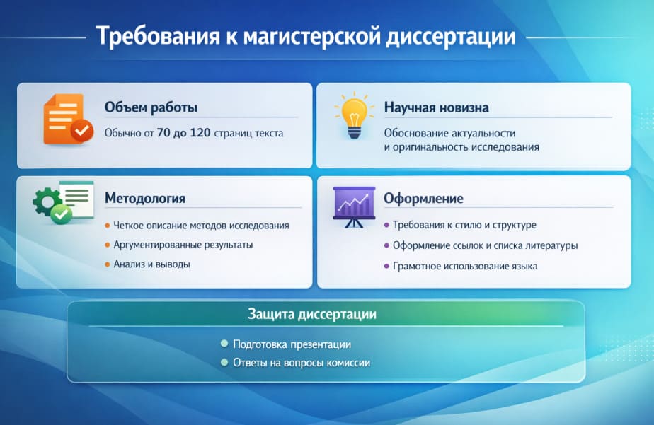 Требования к магистерской диссертации