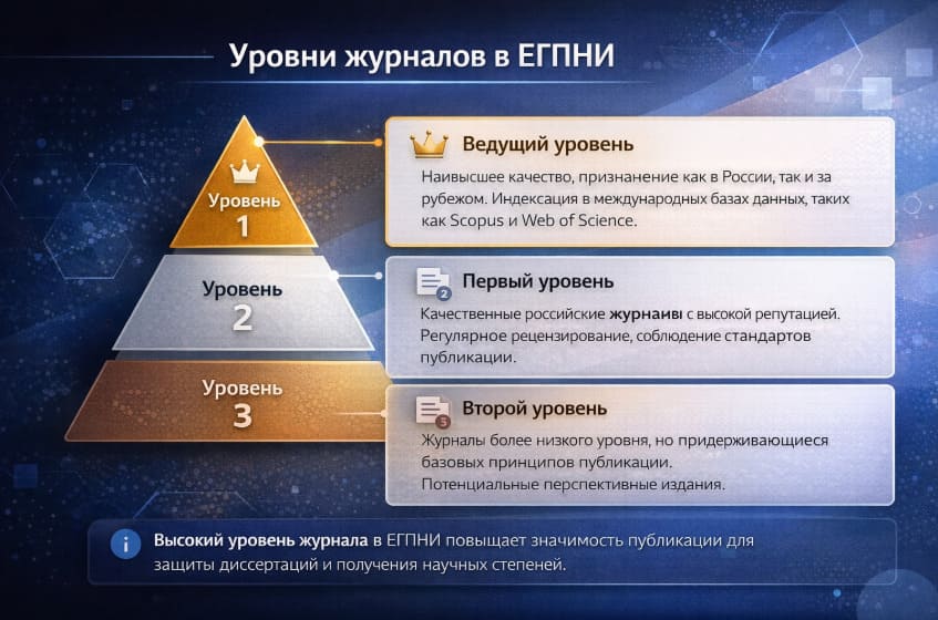 Уровни журналов в ЕГПНИ