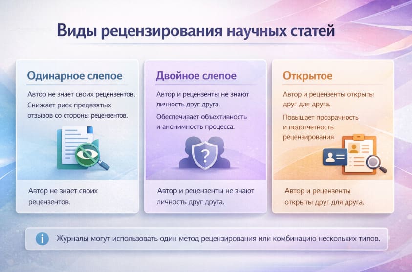 Виды рецензирования научных статей