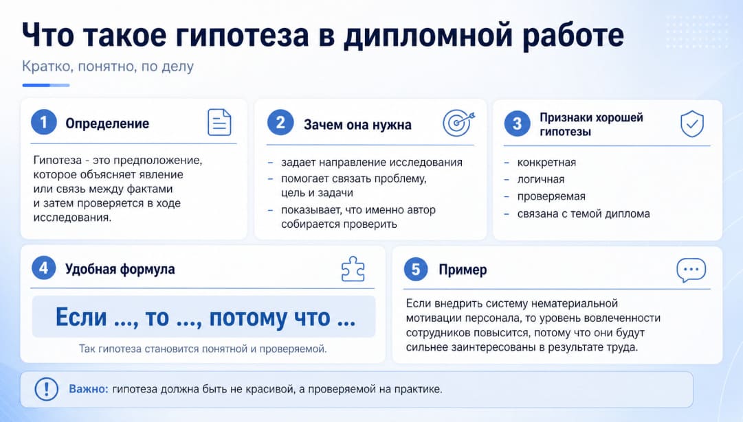Что такое гипотеза в дипломной работе