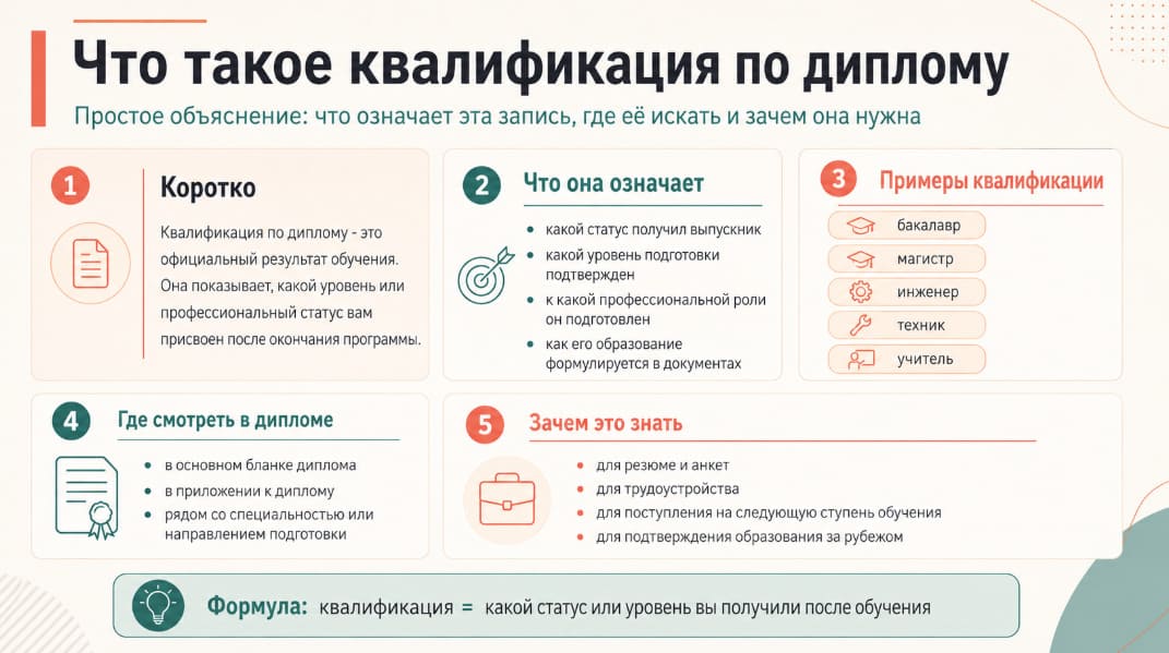 Что такое квалификация по диплому