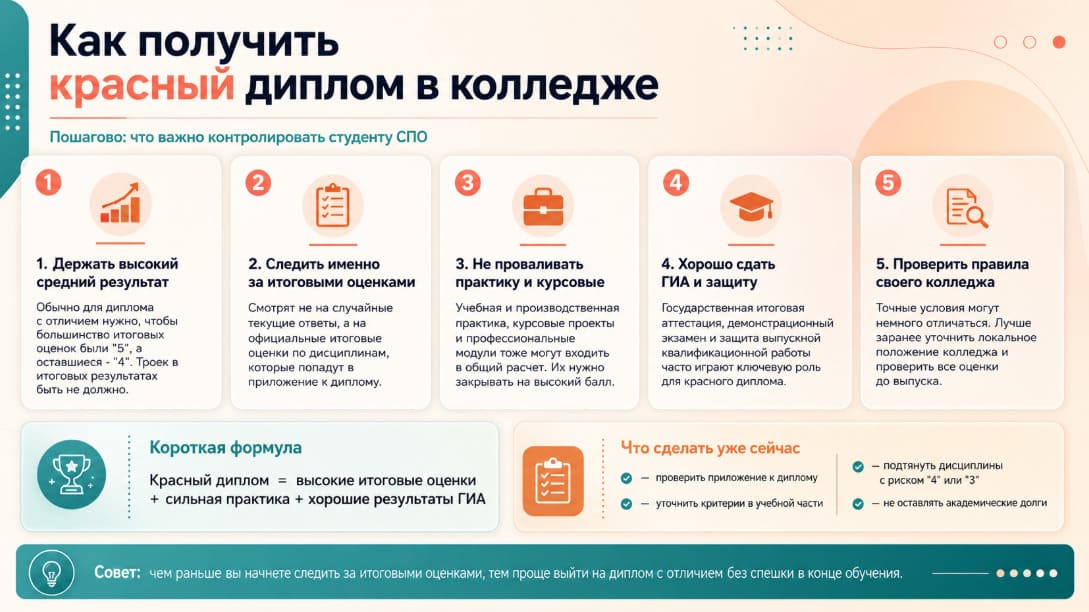 Как получить красный диплом в колледже