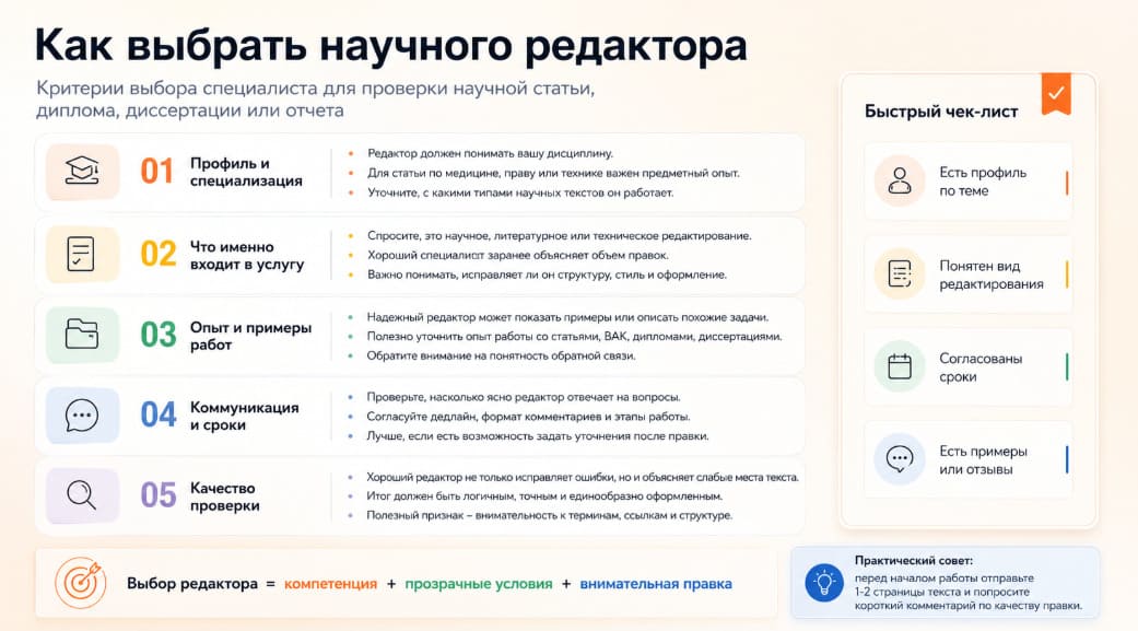 Как выбрать научного редактора