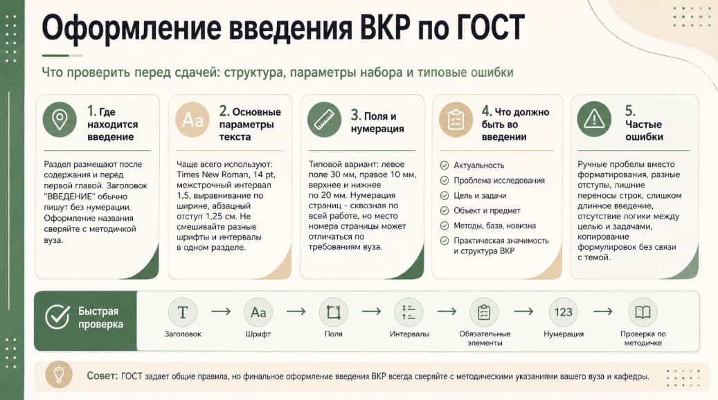Оформление введения ВКР по ГОСТ