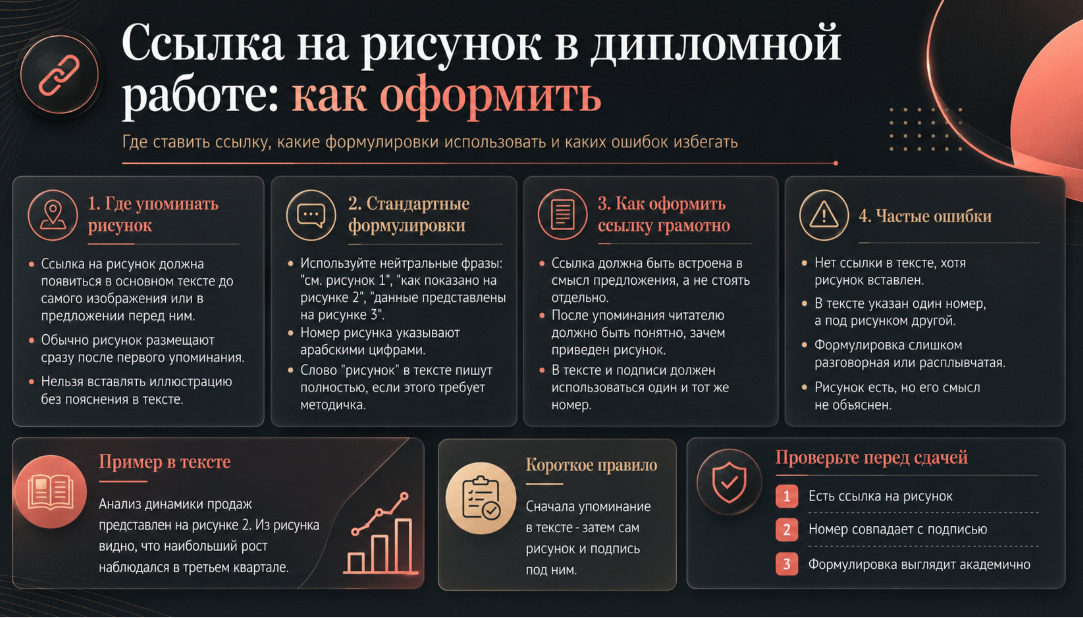 Ссылка на рисунок в дипломной работе: как оформить