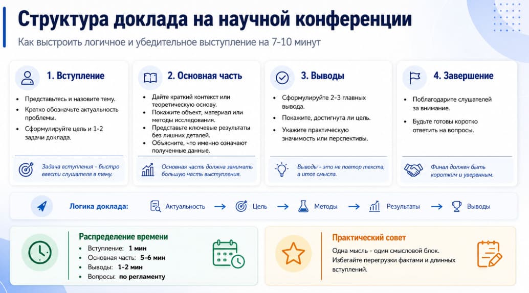 Структура доклада на научной конференции