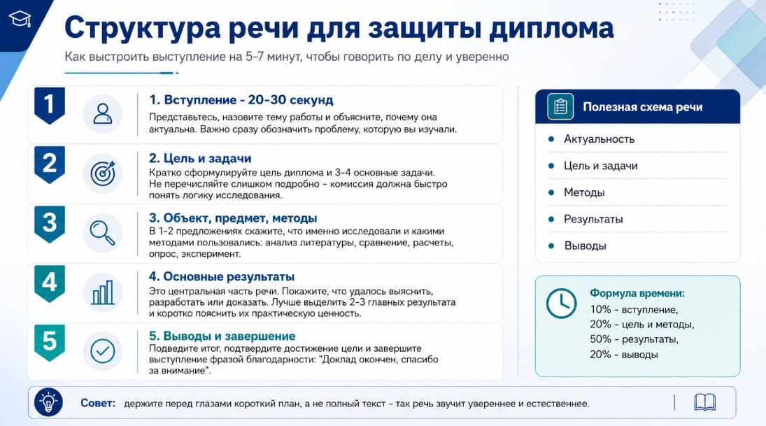 Структура речи для защиты диплома
