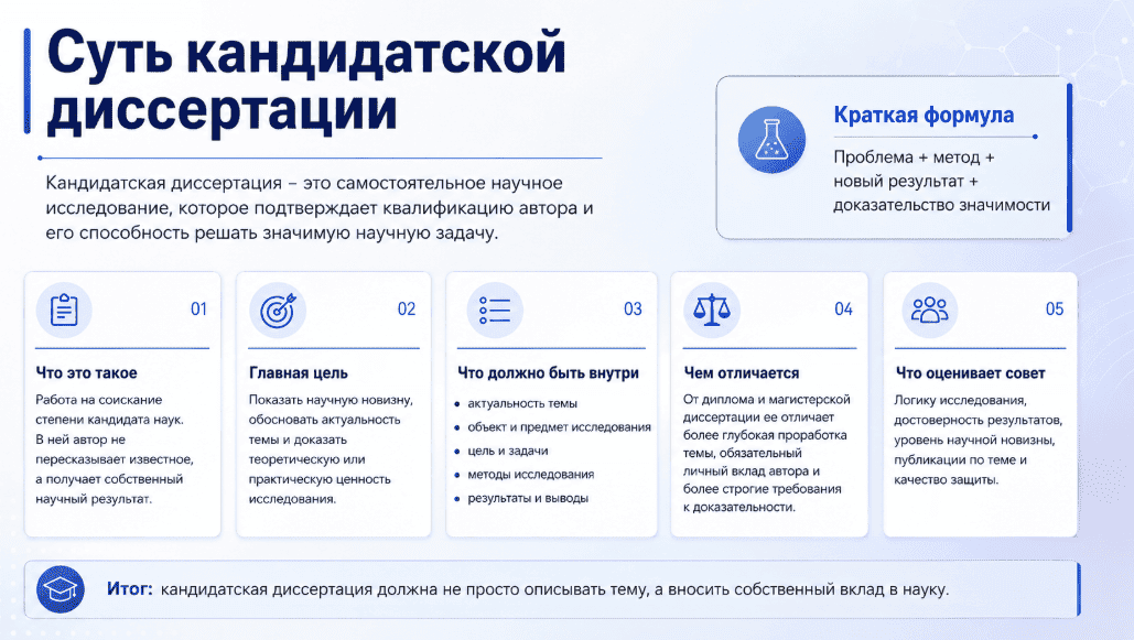 Суть кандидатской диссертации