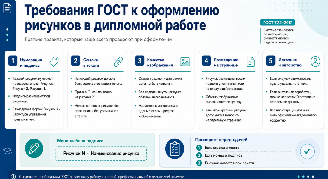 Требования ГОСТ к оформлению рисунков в дипломной работе