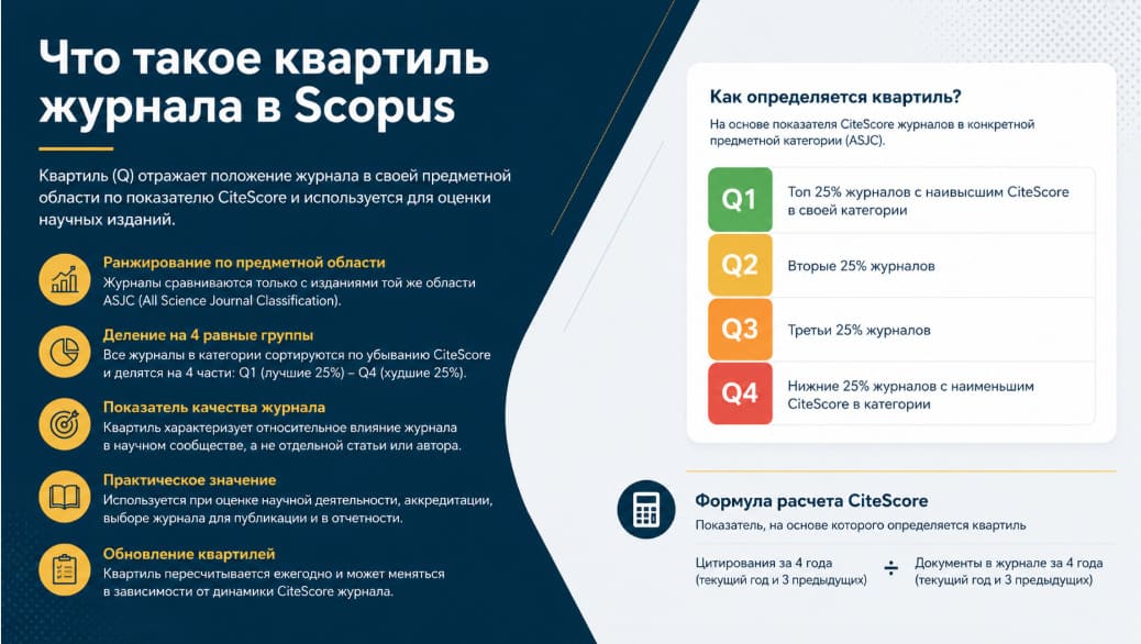 Что такое квартиль журнала в Scopus