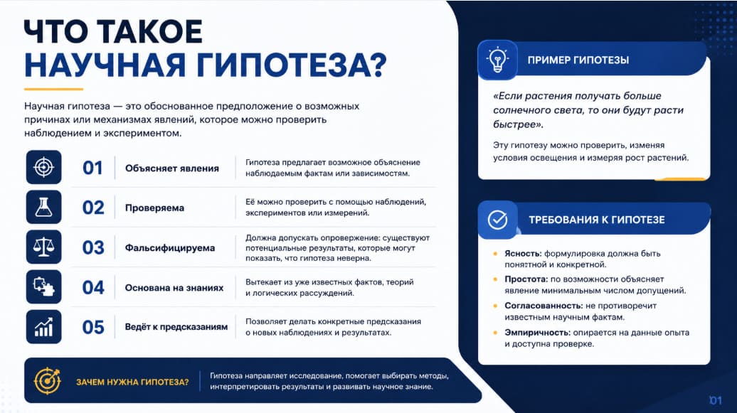 Что такое научная гипотеза