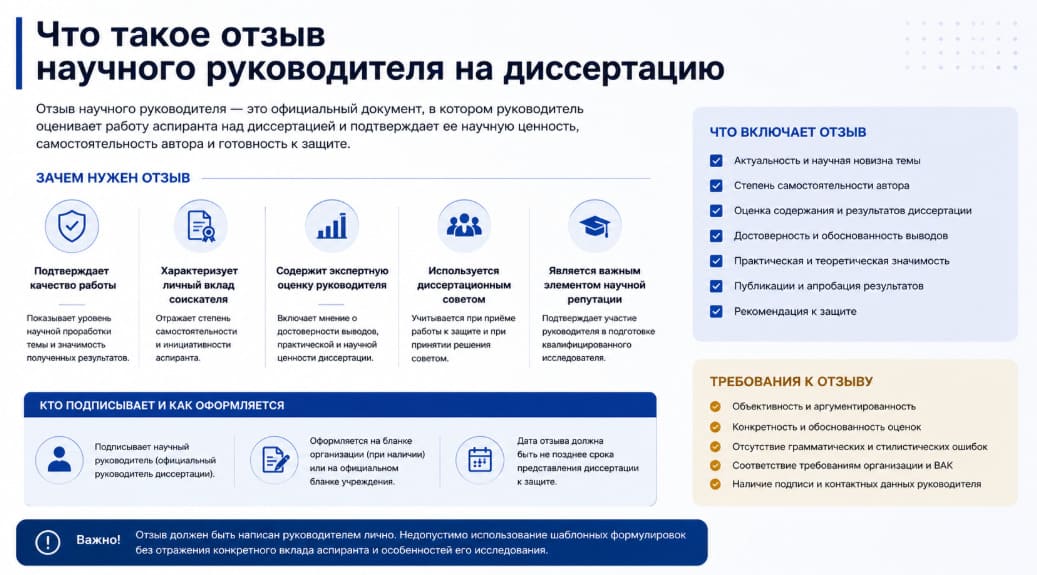 Что такое отзыв научного руководителя