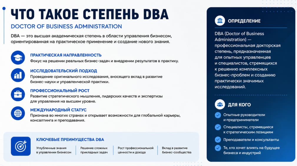 Что такое степень DBA