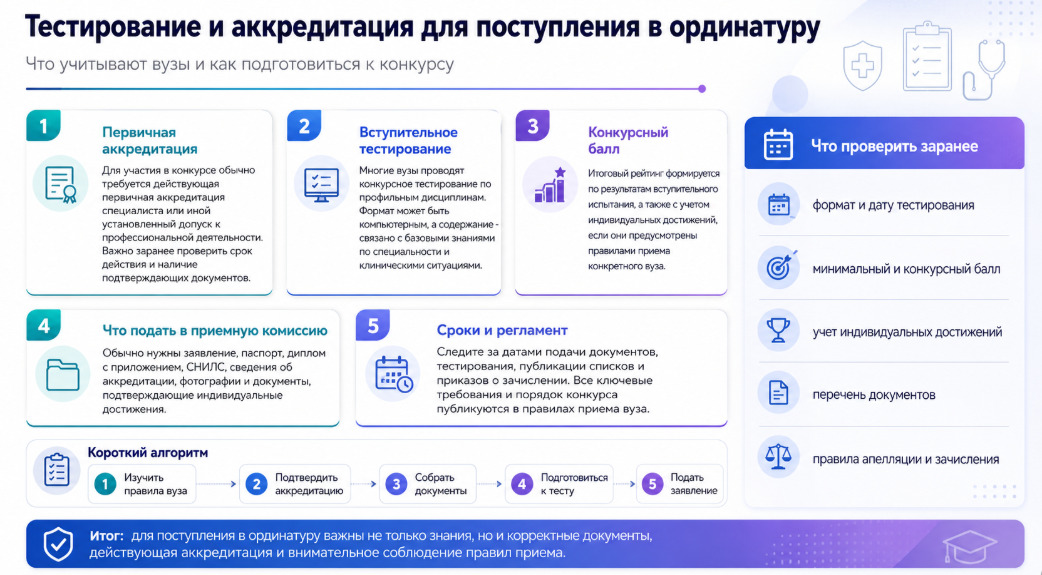 тестирование и аккредитация для поступления в ординатуру