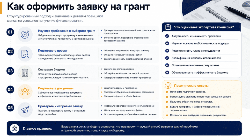 Как оформить заявку на грант