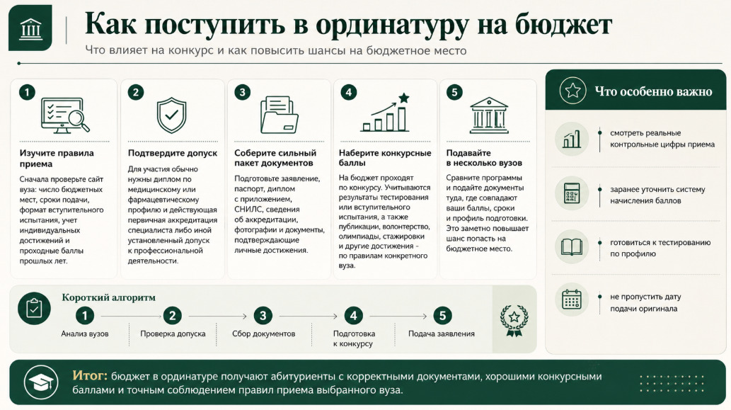 Как поступить в ординатуру на бюджет