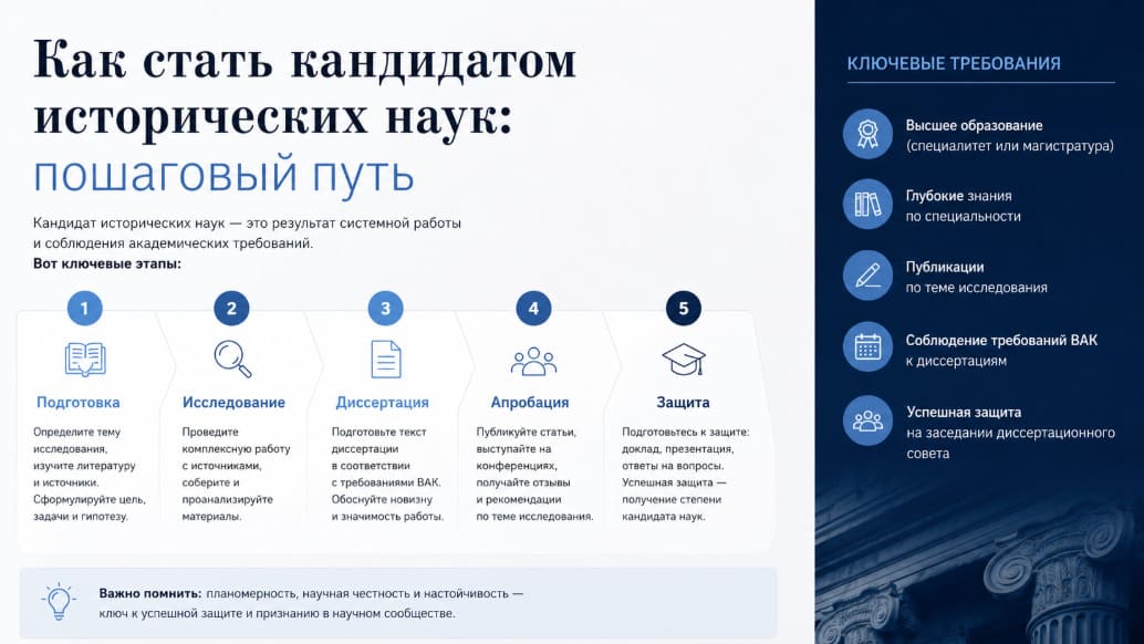 Как стать кандидатом исторических наук: пошаговый путь