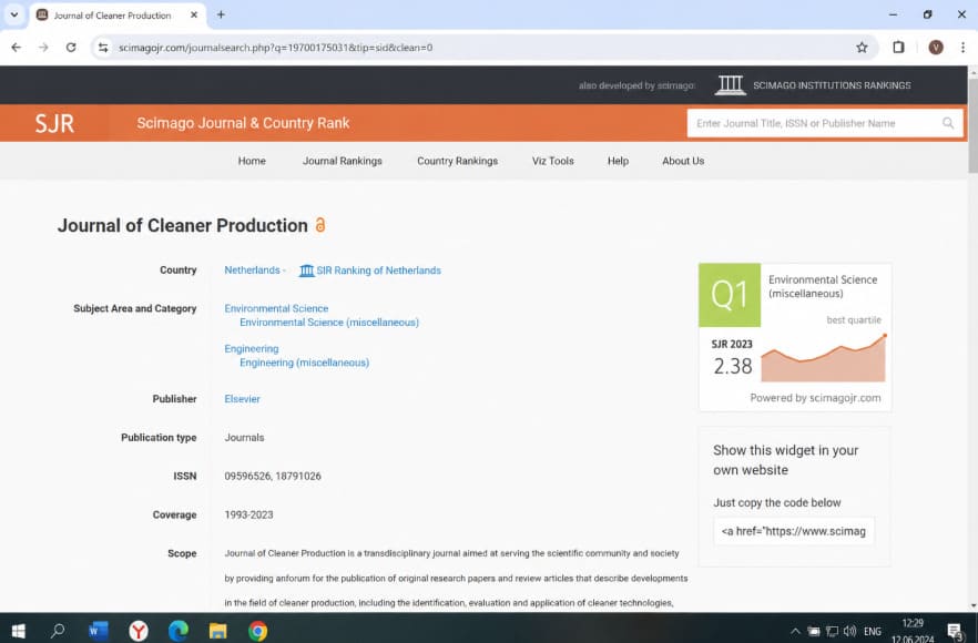 Как узнать квартиль журнала в Scopus через SCImago (SJR)