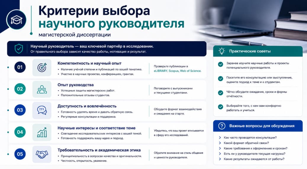 Критерии выбора научного руководителя